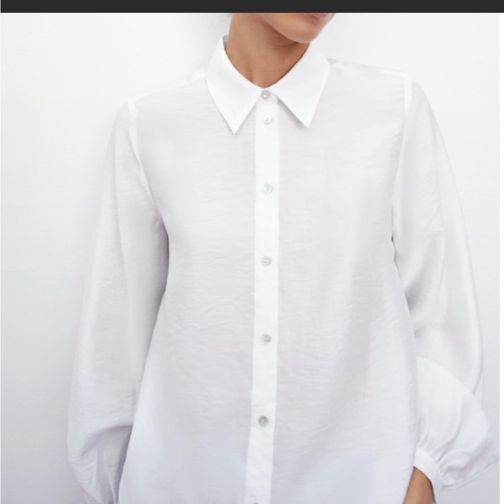 Zara Shirt With Jewel Button (Size Small)